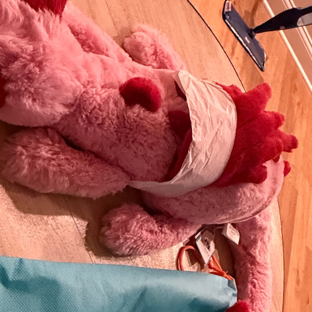Jellycat Pink and Red Dragon Plush NWT and Bag - Picture 6 of 7